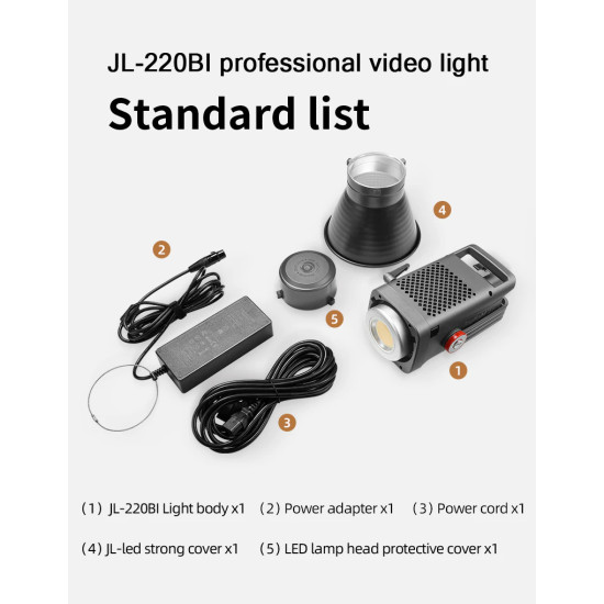 Jinbei JL-220Bi lampa LED video (z reflektorem EF Boost)