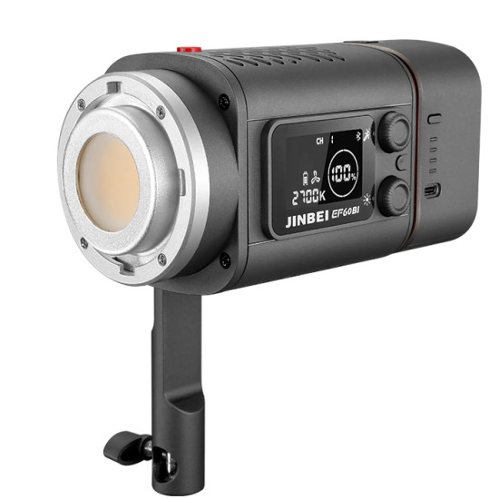 Jinbei EF-60BI portable LED video light (with reflector and zoom lens)