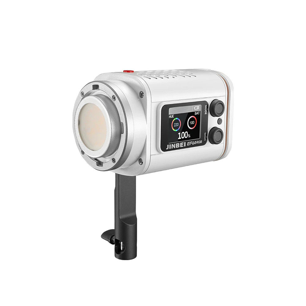 Jinbei EF-60RGB portable LED video light (with reflector, zoom lens, battery & transport bag)