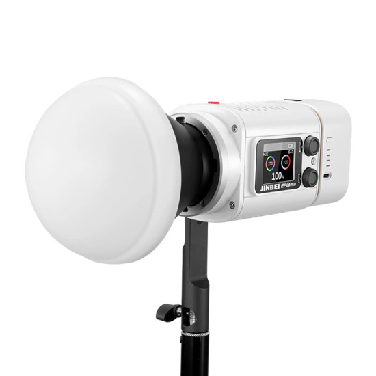Jinbei EF-60RGB portable LED video light (with reflector, zoom lens, battery & transport bag)