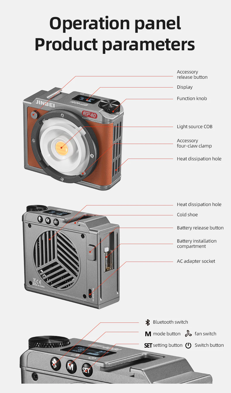 High color fidelity and natural skin tones lit by the retro LED light