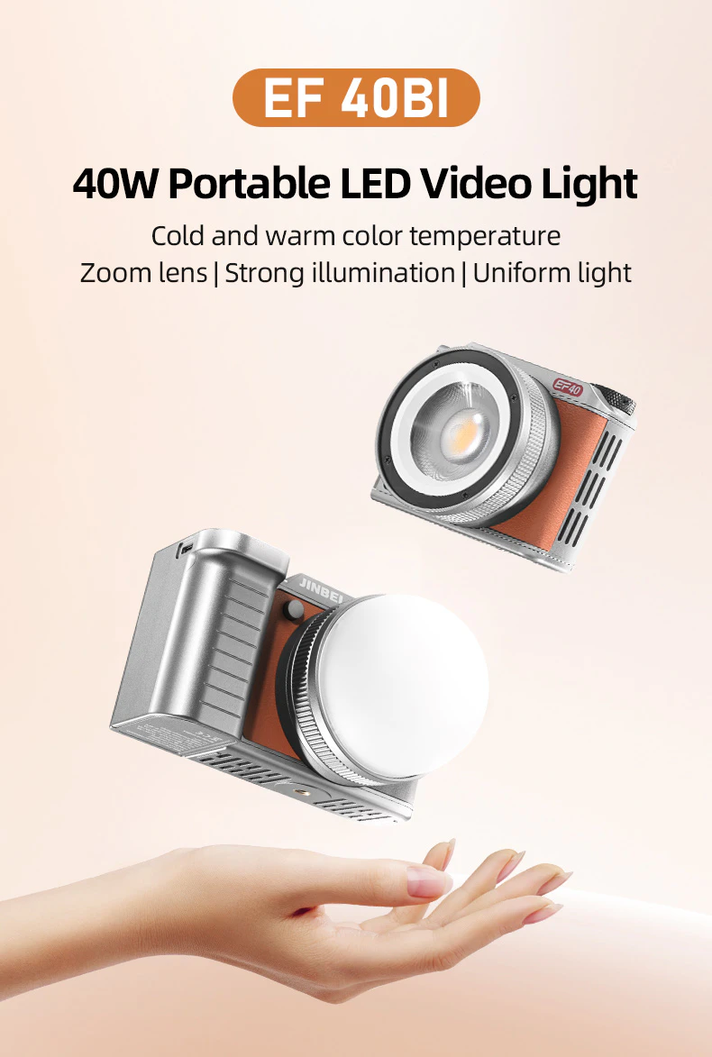Stylish Jinbei EF-40BI Retro pocket LED light – feature highlights