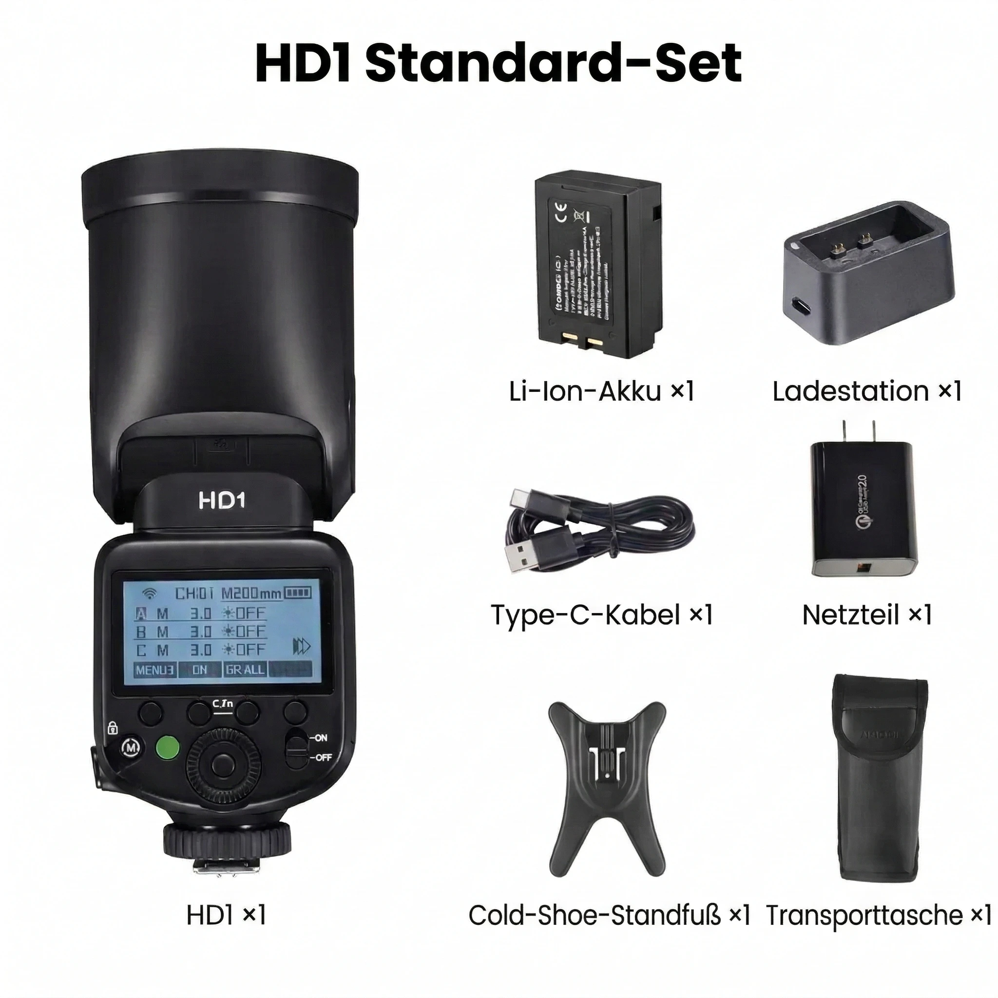 Lieferumfang Jinbei HD-1(S)