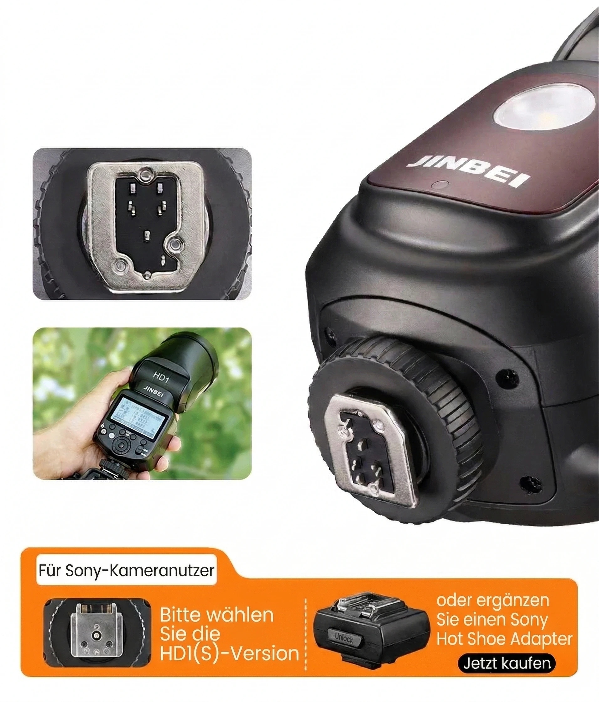 Sony MIS Blitzschuh mit TTL- und HSS-Unterstützung