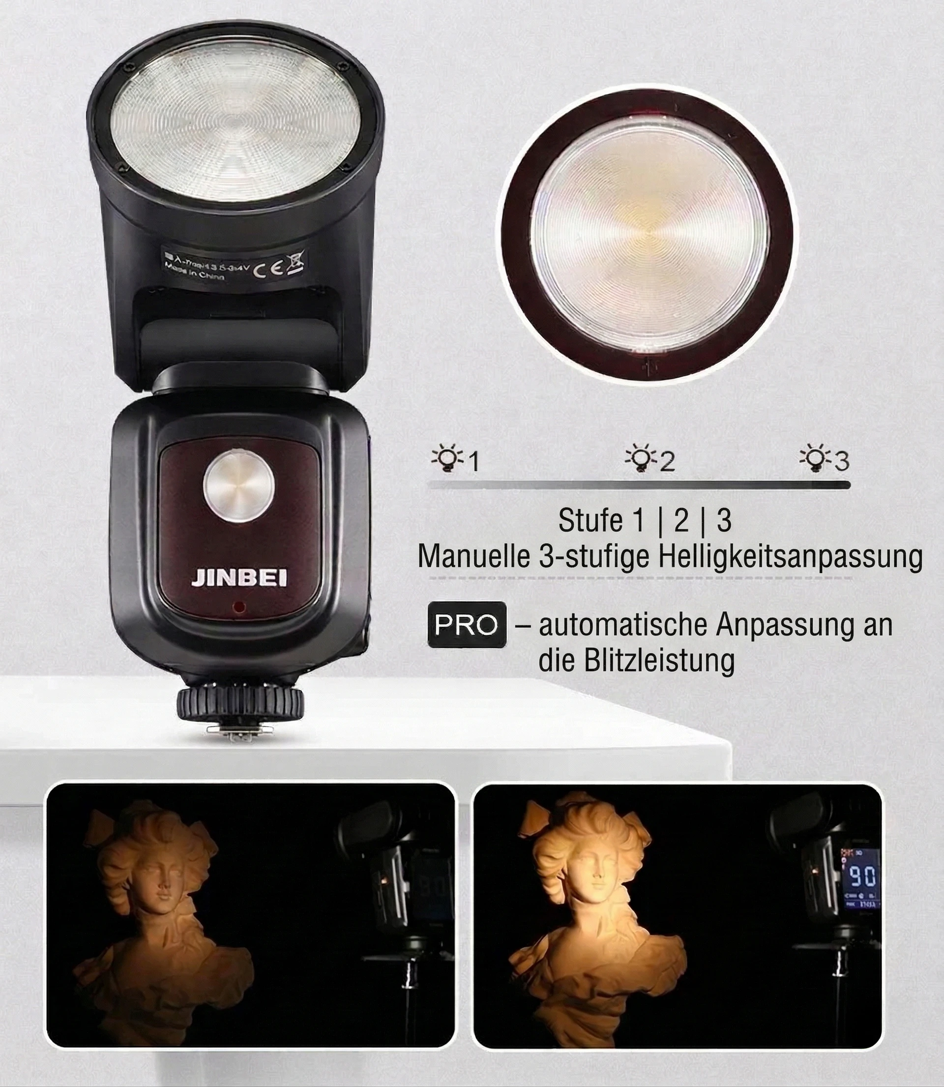 3W LED Einstelllicht Helligkeitsregelung