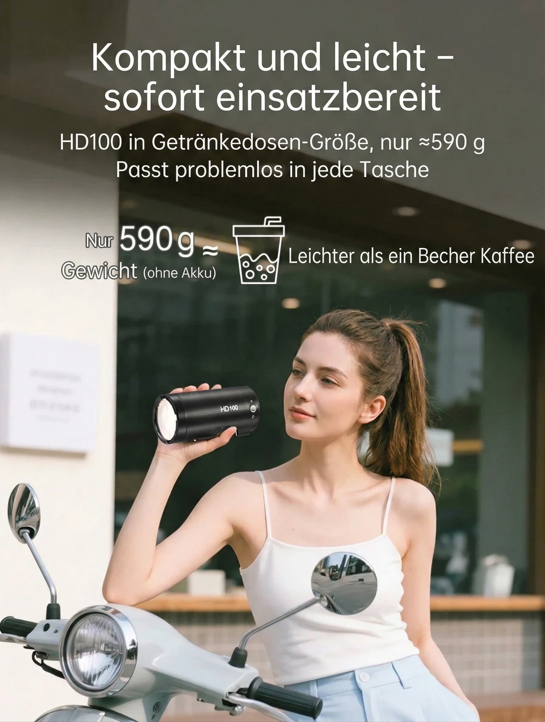 Kompaktes und leichtes Blitzdesign