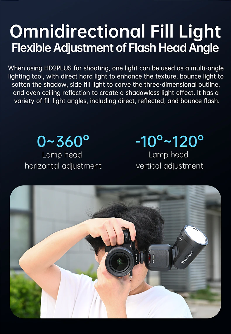 Flexible flash head movement