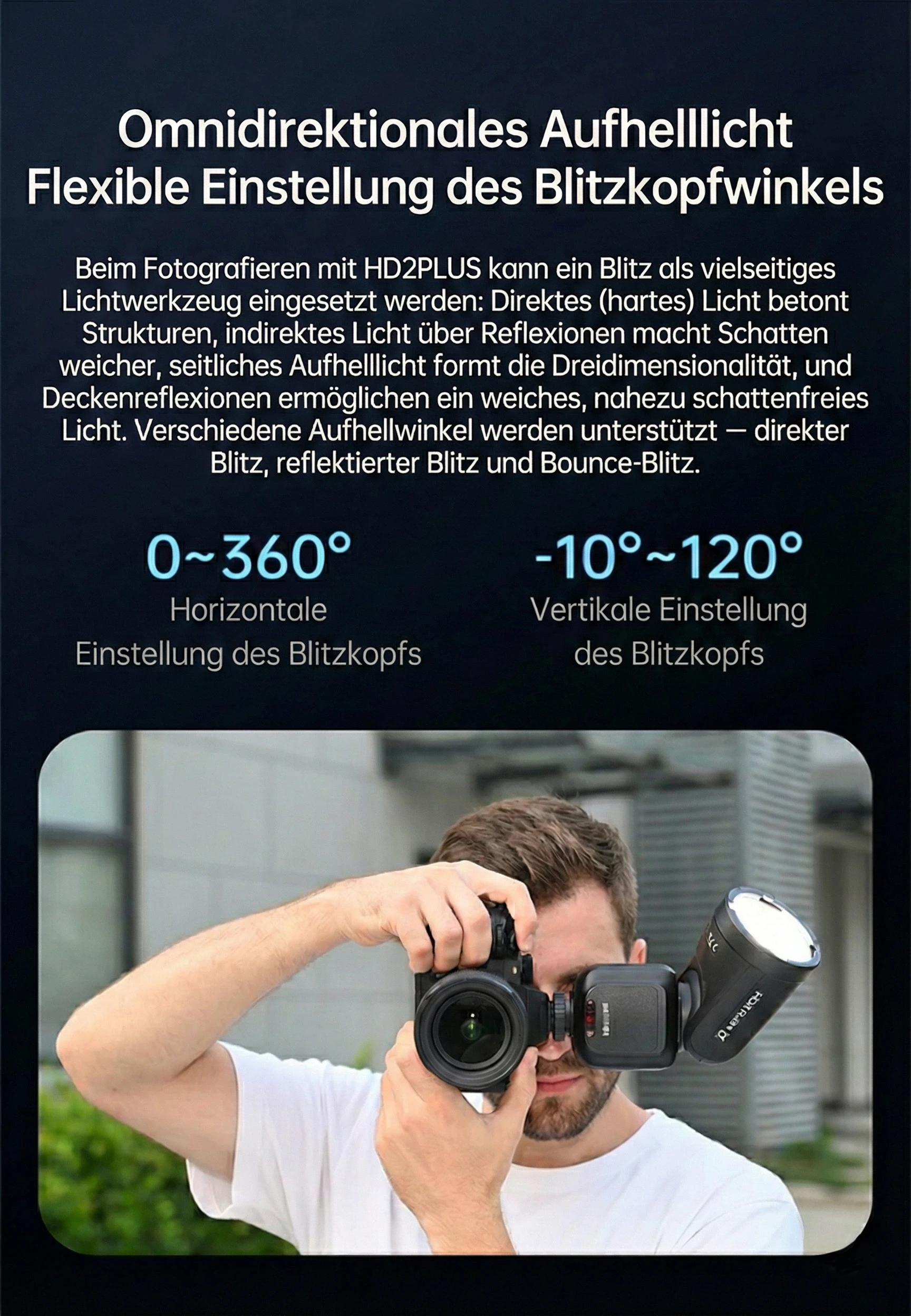 Flexible flash head movement