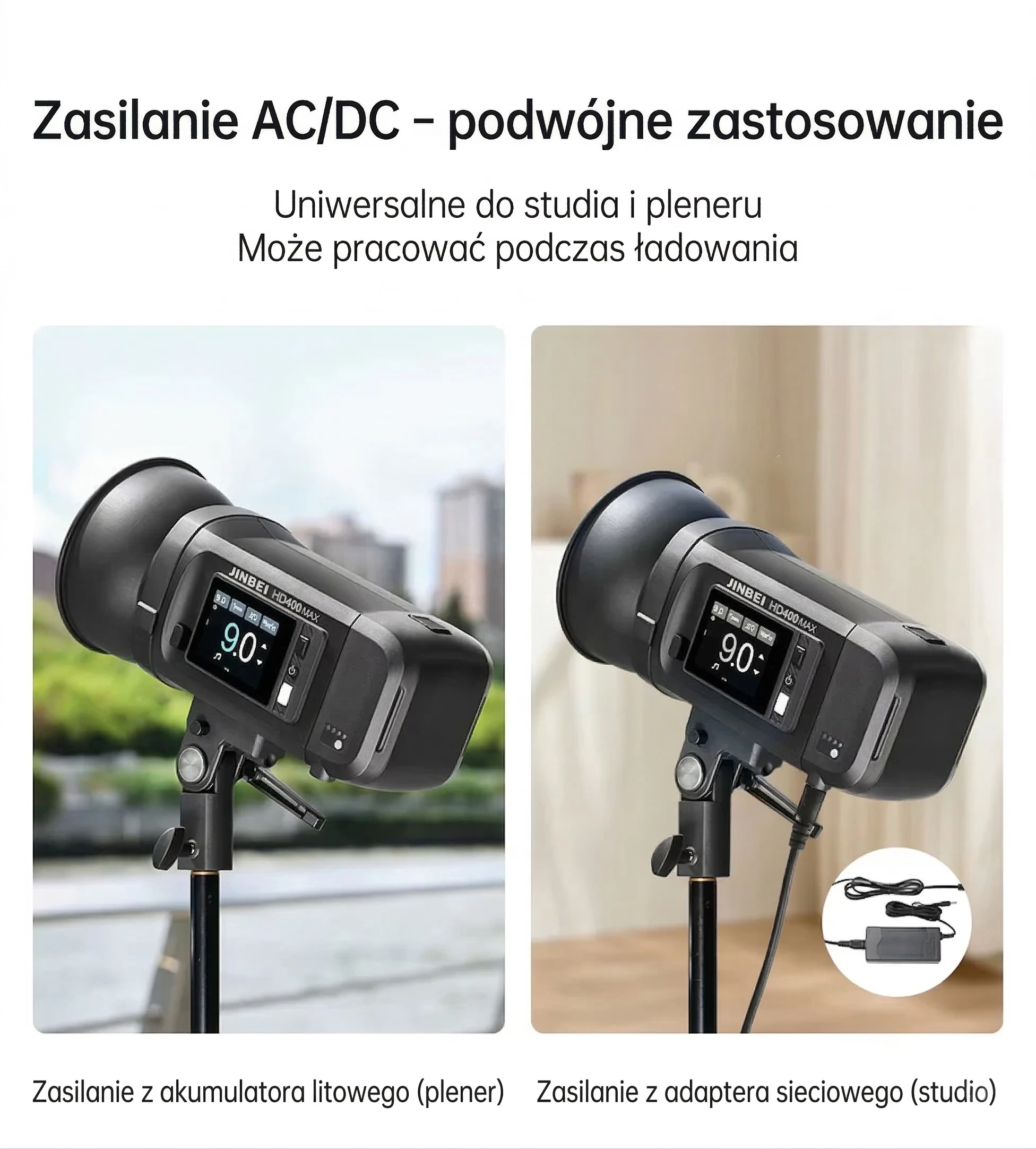 Podwójne zasilanie AC/DC
