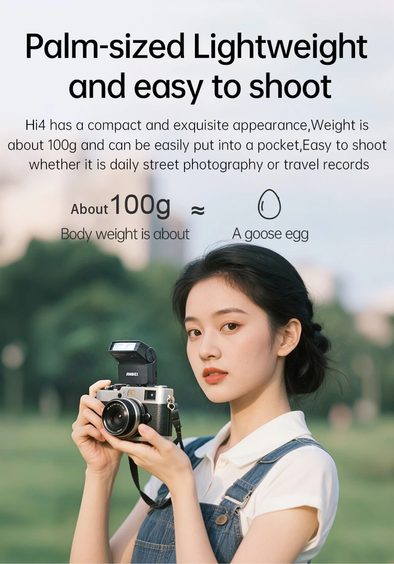 Palm-sized lightweight flash