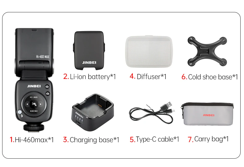 Jinbei HI-460MAX package contents