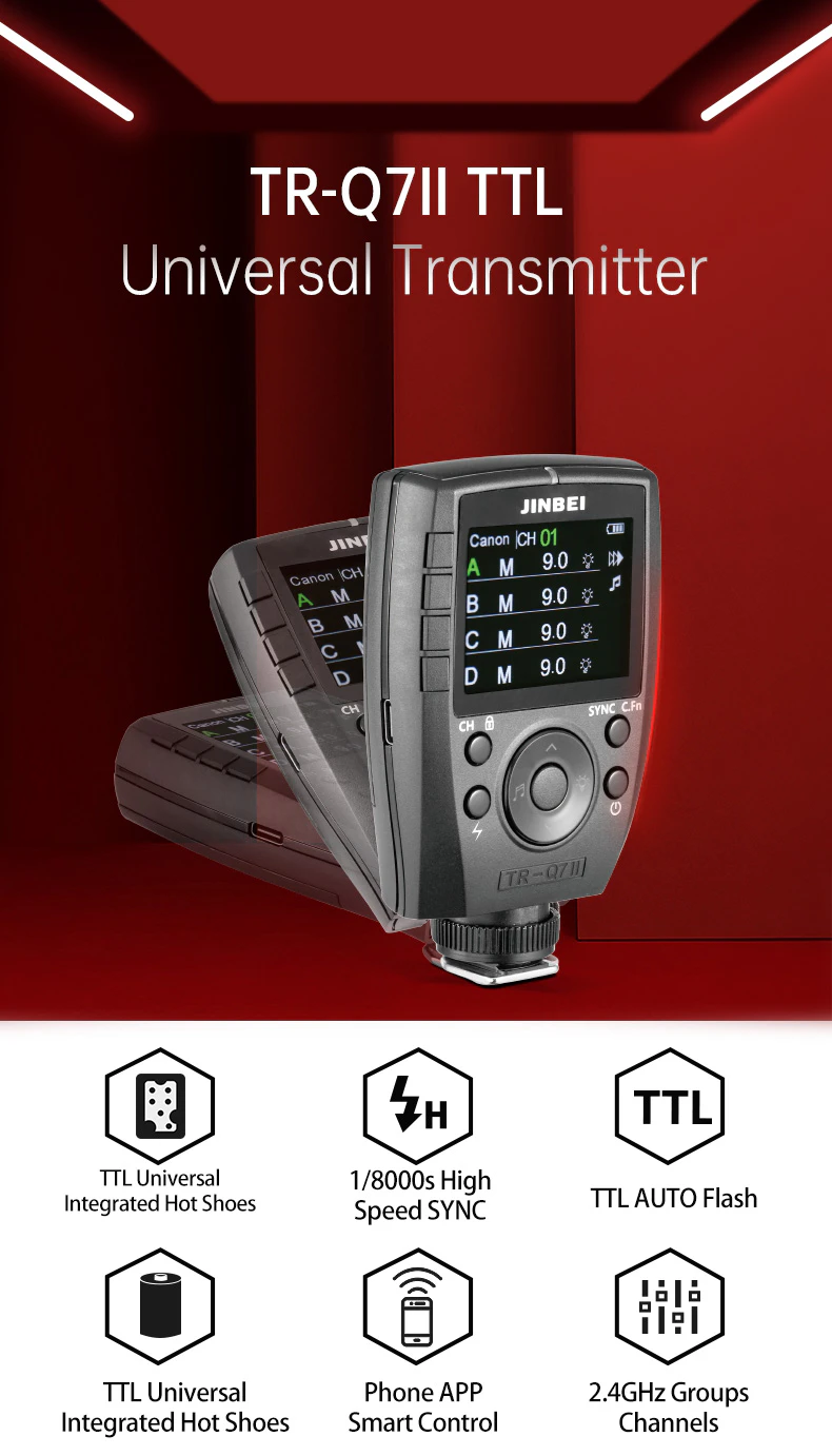 Jinbei TR-Q7 II TTL universal wireless transmitter