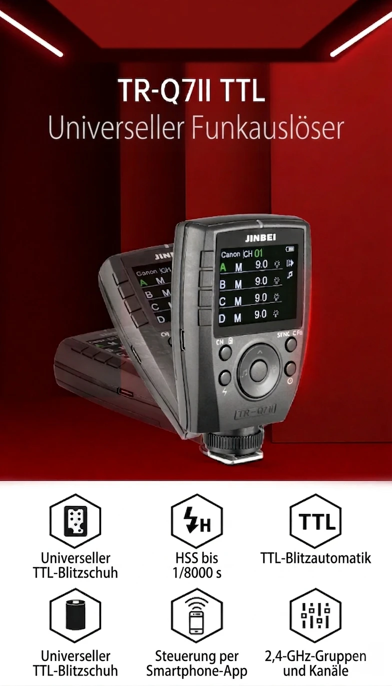 Jinbei TR-Q7 II TTL universeller Funkauslöser
