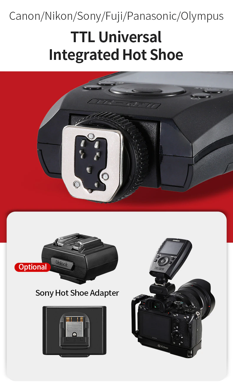 TTL auto shooting mode Jinbei TR-Q7 II