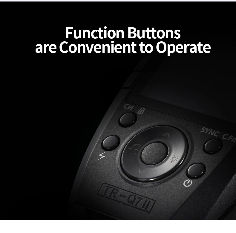 Control panel and function buttons Jinbei TR-Q7 II