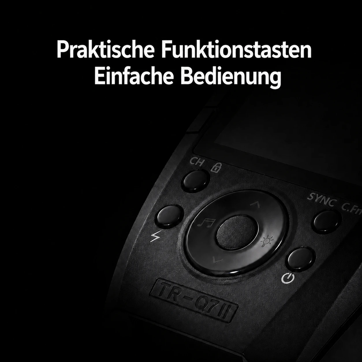 Bedienfeld und Funktionstasten Jinbei TR-Q7 II