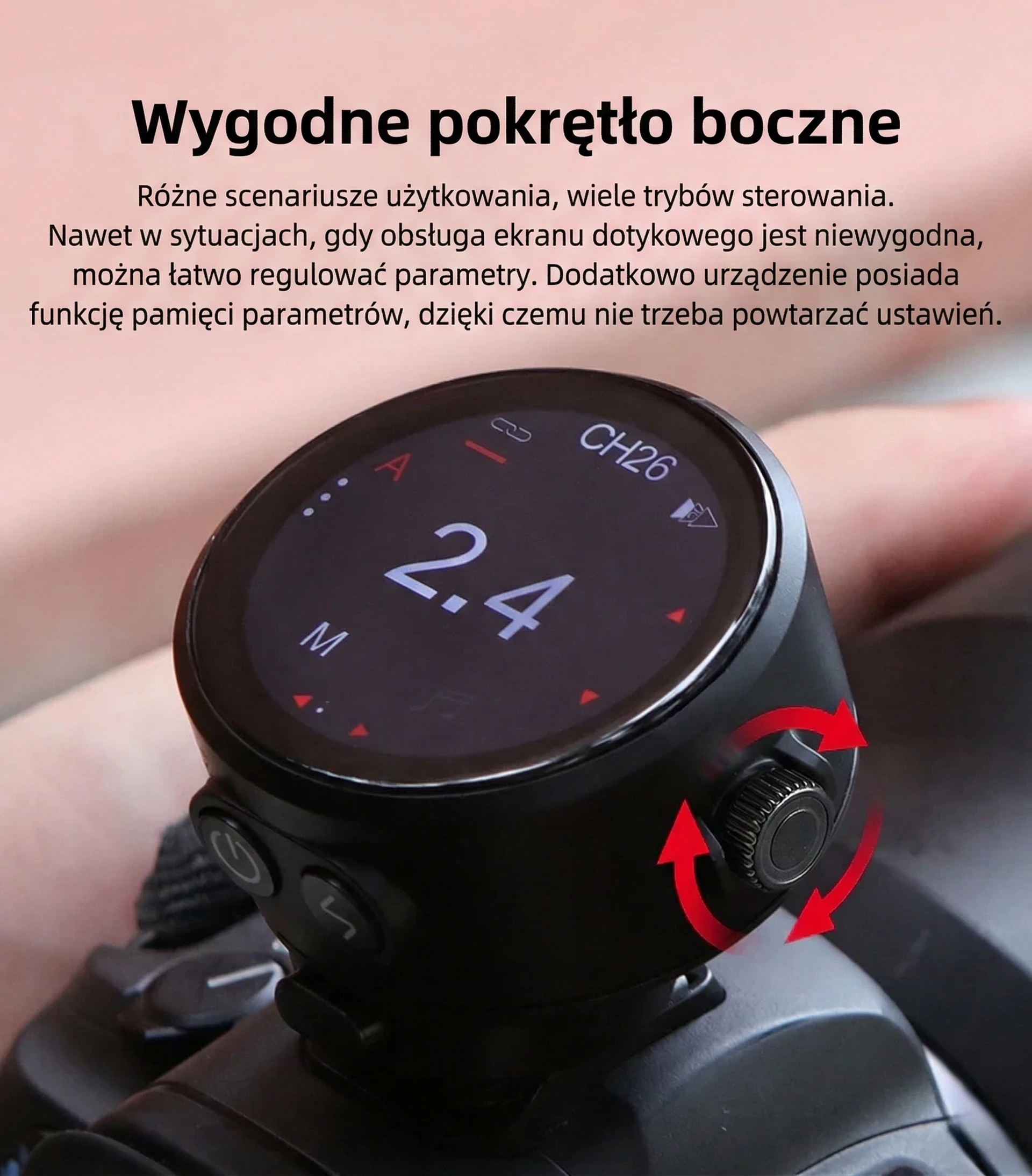 Boczne pokrętło sterujące TR-Q8
